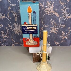 1950s Noma Lite Christmas Candle Vintage Midcentury Decor in Original Box Lot C